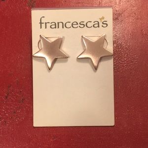 Rose gold large star studs